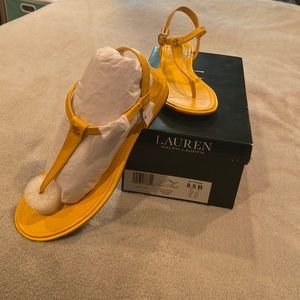 Yellow sandals Lauren by Ralph Lauren